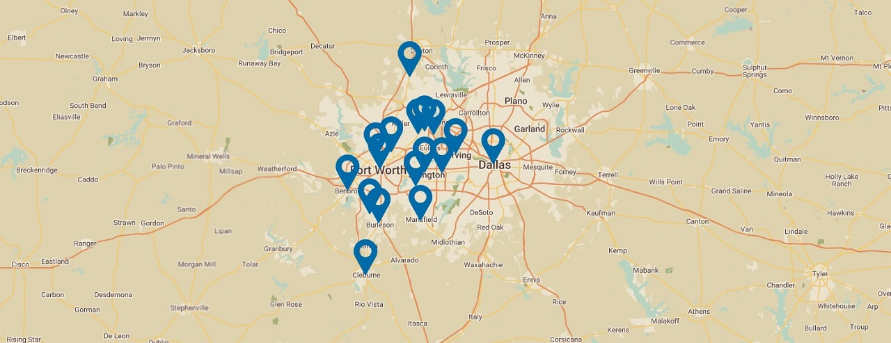 Area we serve map location